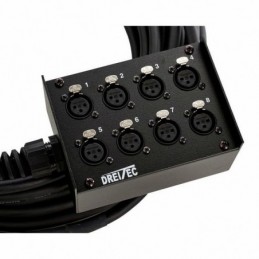 Boîtier de scène 8 entrées avec câbles fixes 20m