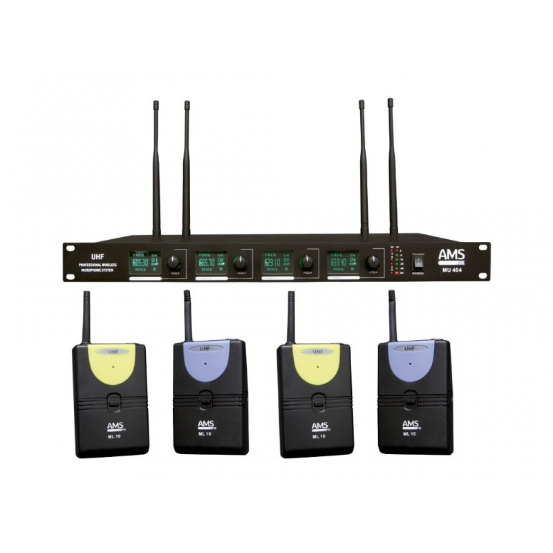 AMS MU 404 + ML 104 SET HF QUADRUPLE POCKET/CRAVATE